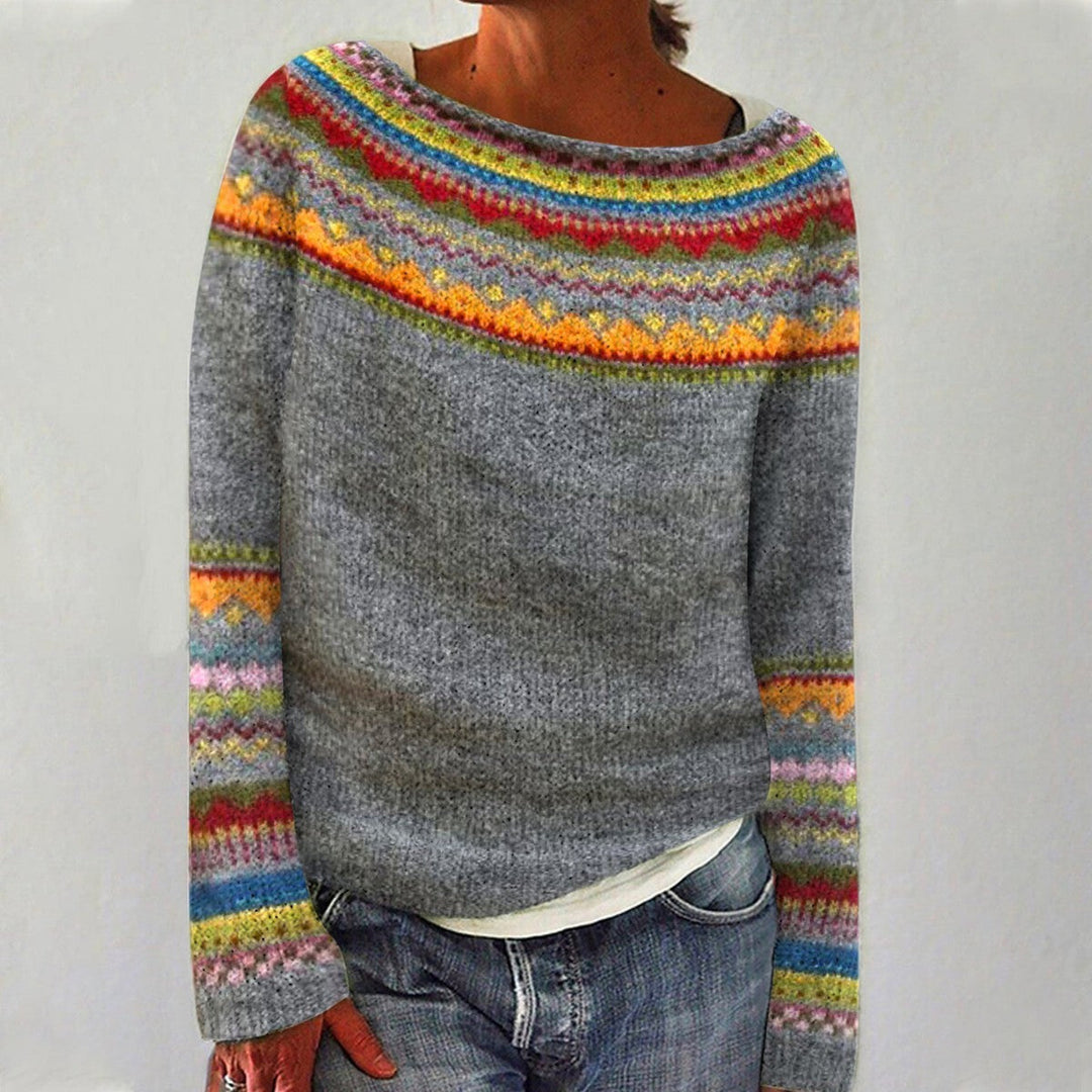 Lusy - Cozy Knitted Retro Sweater