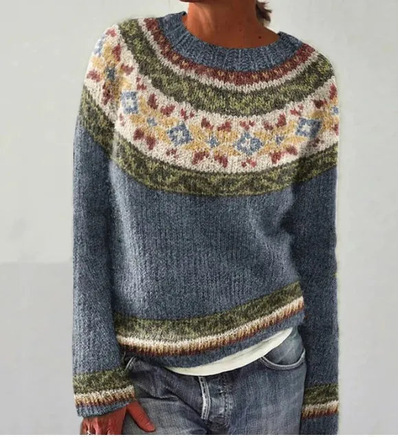 Lusy - Cozy Knitted Retro Sweater