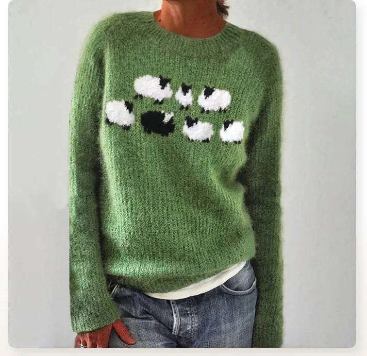 Lusy - Cozy Knitted Retro Sweater