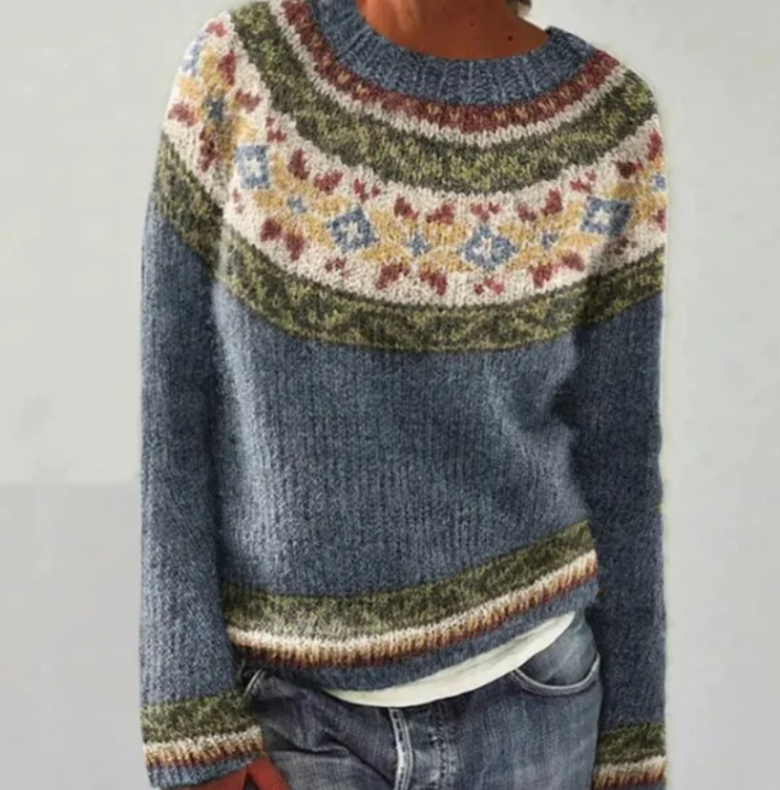 Lusy - Cozy Knitted Retro Sweater