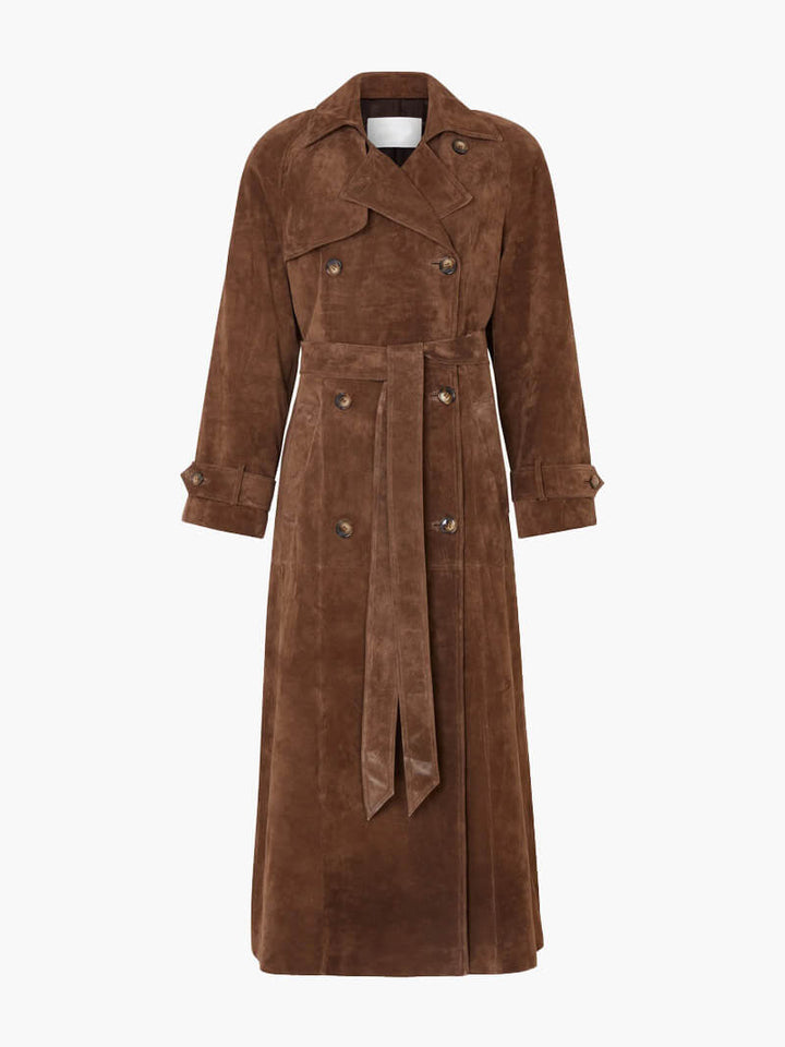 Lunessa™ | Suede Trench Coat